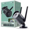 Merkury Smart 1080P Smart Outdoor Security Camera - Weatherproof, Night Vision, 2-Way Audio, Black, Wi-Fi