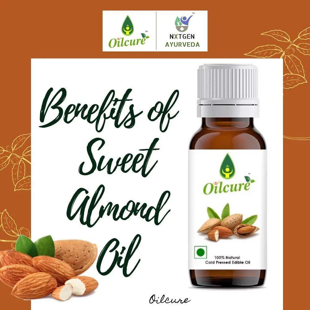 OILCURE Sweet Almond Oil | Cold Pressed | Edible - 100 Ml