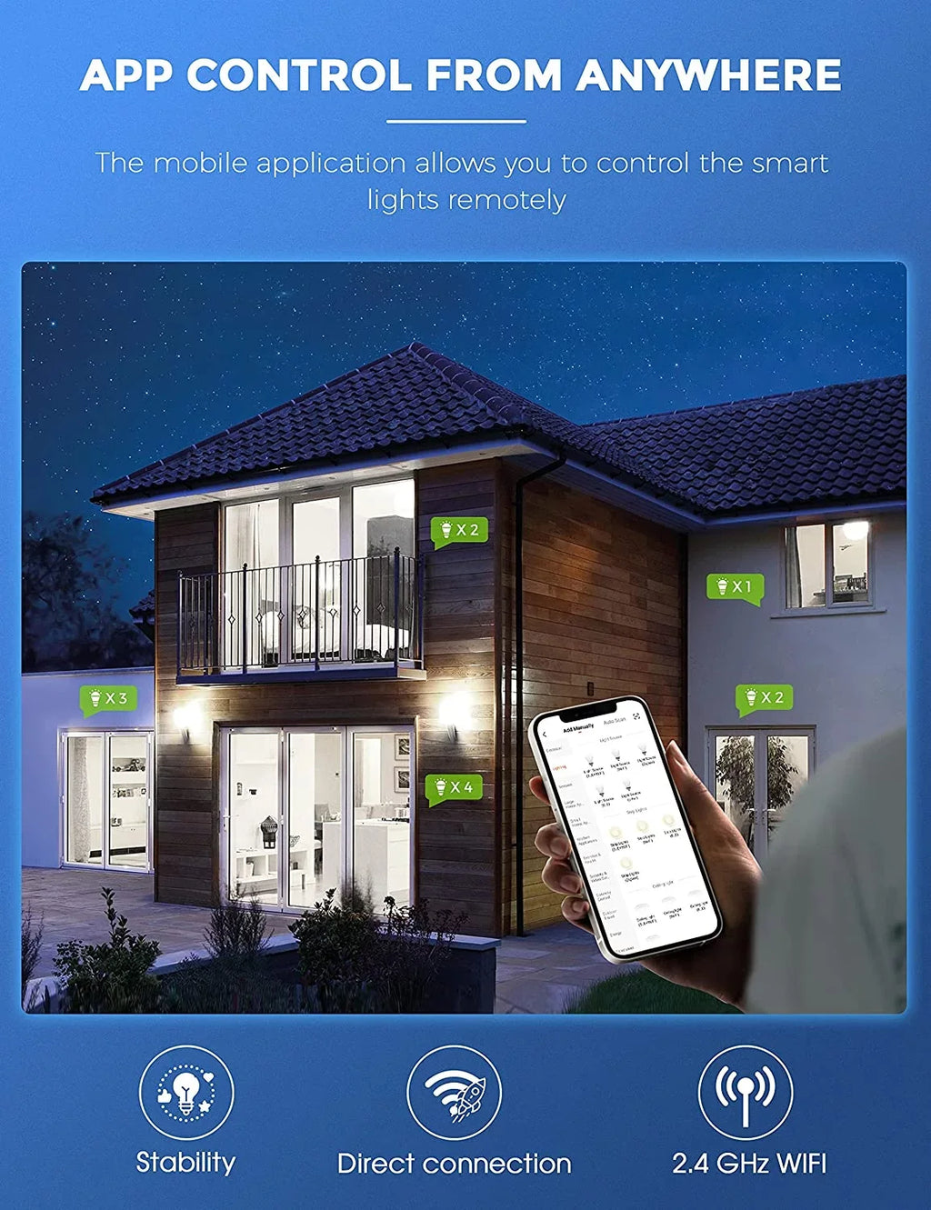 YANSUN A19 Smart Light Bulb Work with Alexa, Google Home & Siri,WiFi LED Bulb Daylight 5000K, 9W 60W, Dimmable, 850LM,4 Pack
