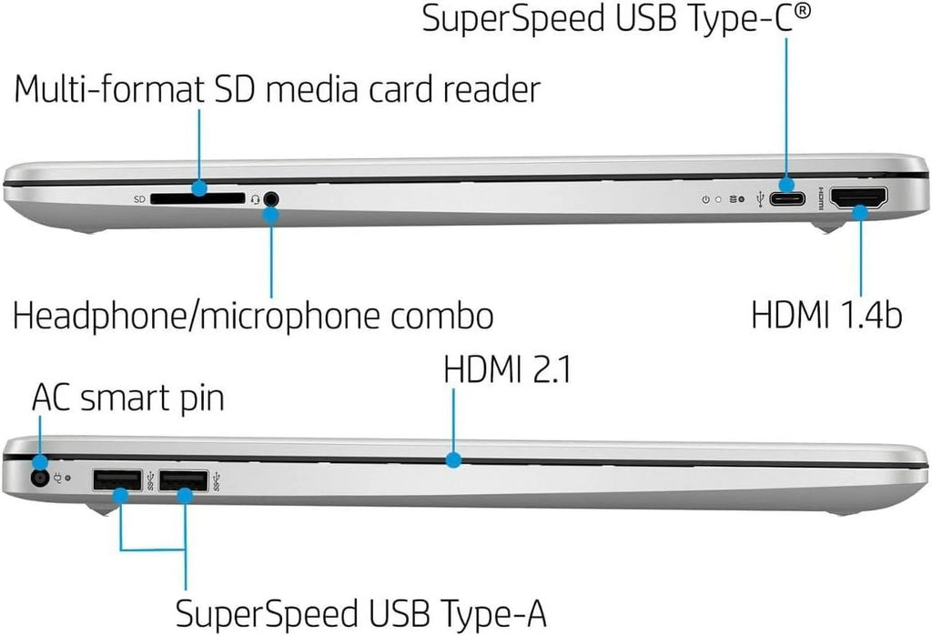 HP Newest 15 15.6" HD Touchscreen [Windows 11 Pro] Business Computer Computer, 12th Gen Chipset Core i3-1215U, 12GB RAM, 512GB PCIe SSD, Long Battery Life, Wi-Fi 5, Bluetooth, Natural Silver