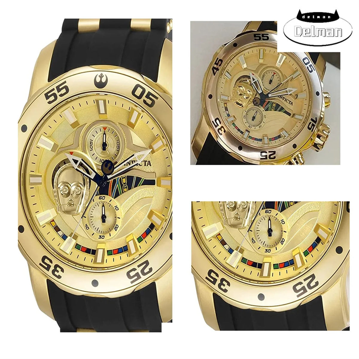 Star Wars C-3PO Chronograph Quartz Men's Watch 32529