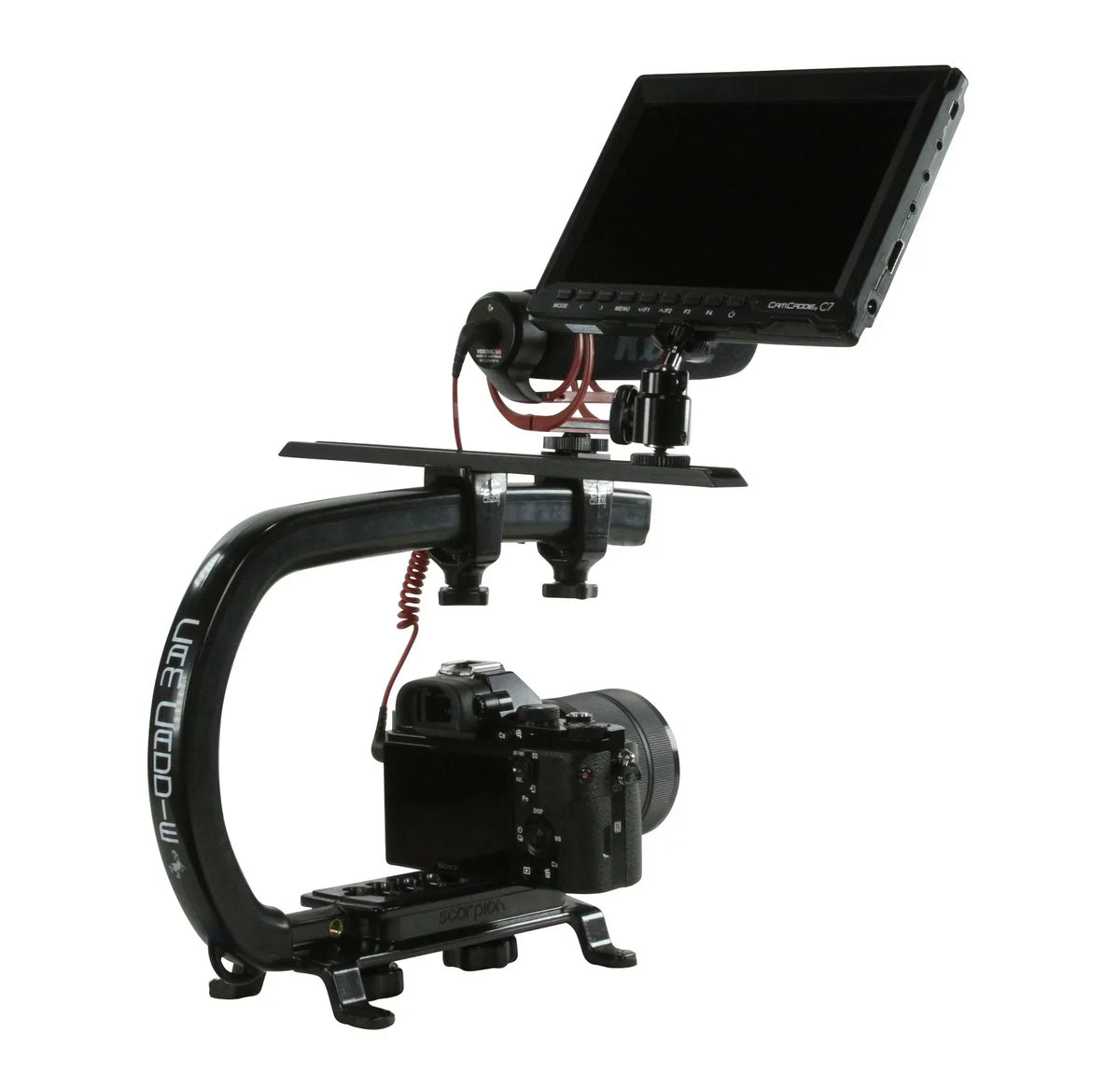 Cam Caddie Scorpion MAX Edition Universal Stabilzing Camera Handle - Includes 2 Accessory Shoes