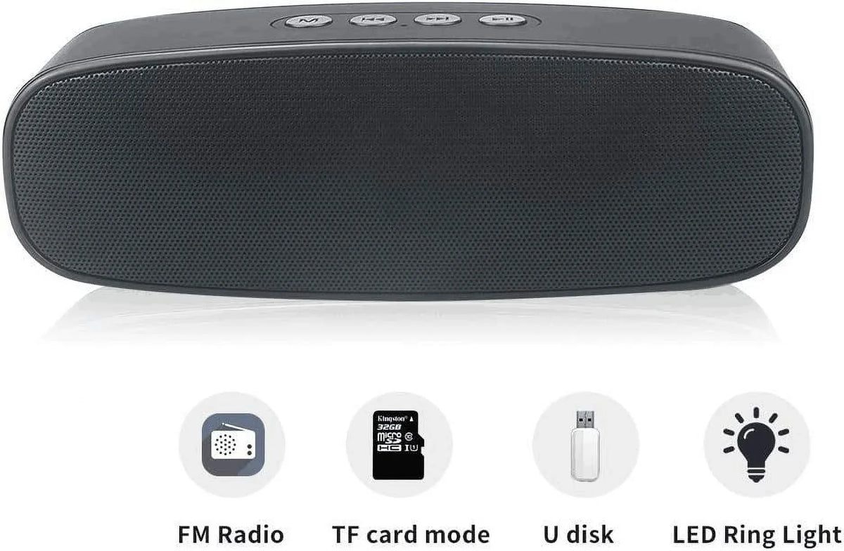 Totola Bluetooth Speaker with AUX/USB/TF Slot,Outdoor Portable Stereo Speaker with HD Audio,Enhanced