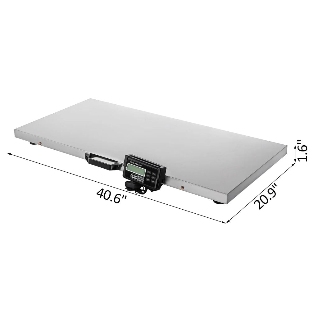 SKYSHALO Livestock Scale Dog Scales Large Animal Scale Pig Scale 700lbs x 0.2lbs Large Platform 40.6x20.9Inch Stainless Steel Vet Scale Industrial Floor Scale Goat Weight Scale Pet Digital Scale