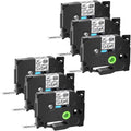 GREENCYCLE 6PK Compatible for Brother P-touch Black on Clear 12mm TZ TZe TZe-S131 TZ-S131 TZ-131 TZe-131 Extra Strength Laminated Label Tape