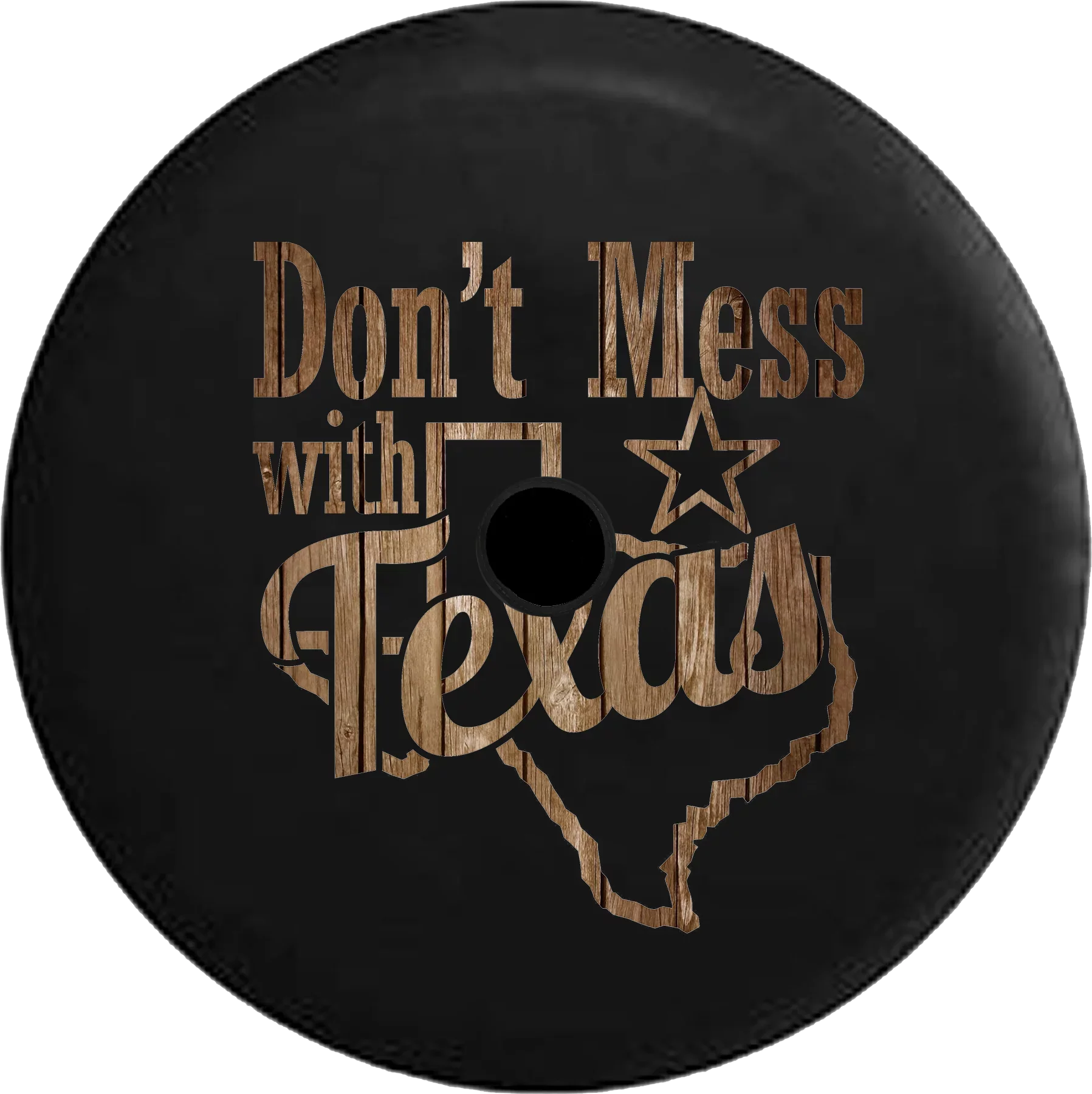 2018 2019 Wrangler JL Backup Camera Don't Mess with Texas Distressed Barn Wood Spare Tire Cover for Jeep RV 32 Inch