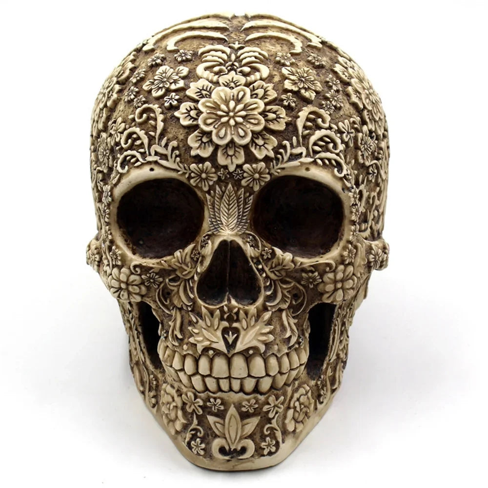 Mai Menghua Skull Skull Resin Decoration Halloween Spoof Props Foreign Trade European And American Horror Retro Face Decoration