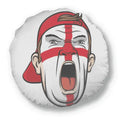England Flag Facial Makeup Head Screang Cap Round Throw Pillow Home Decoration Cushion