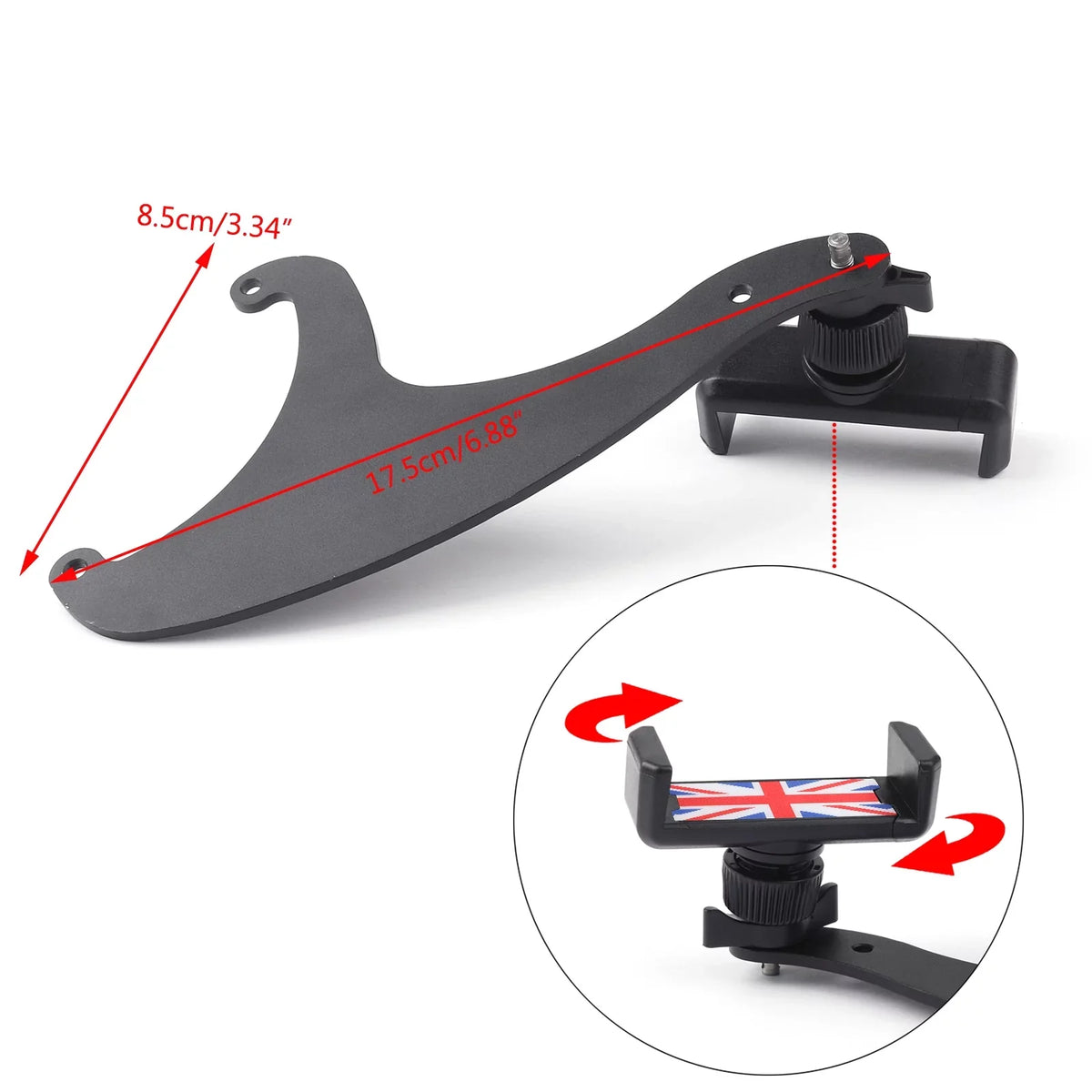 360°Rotation Car Phone Mount Cradle Holder Stand For Mini Cooper F54 F55 F56 RD