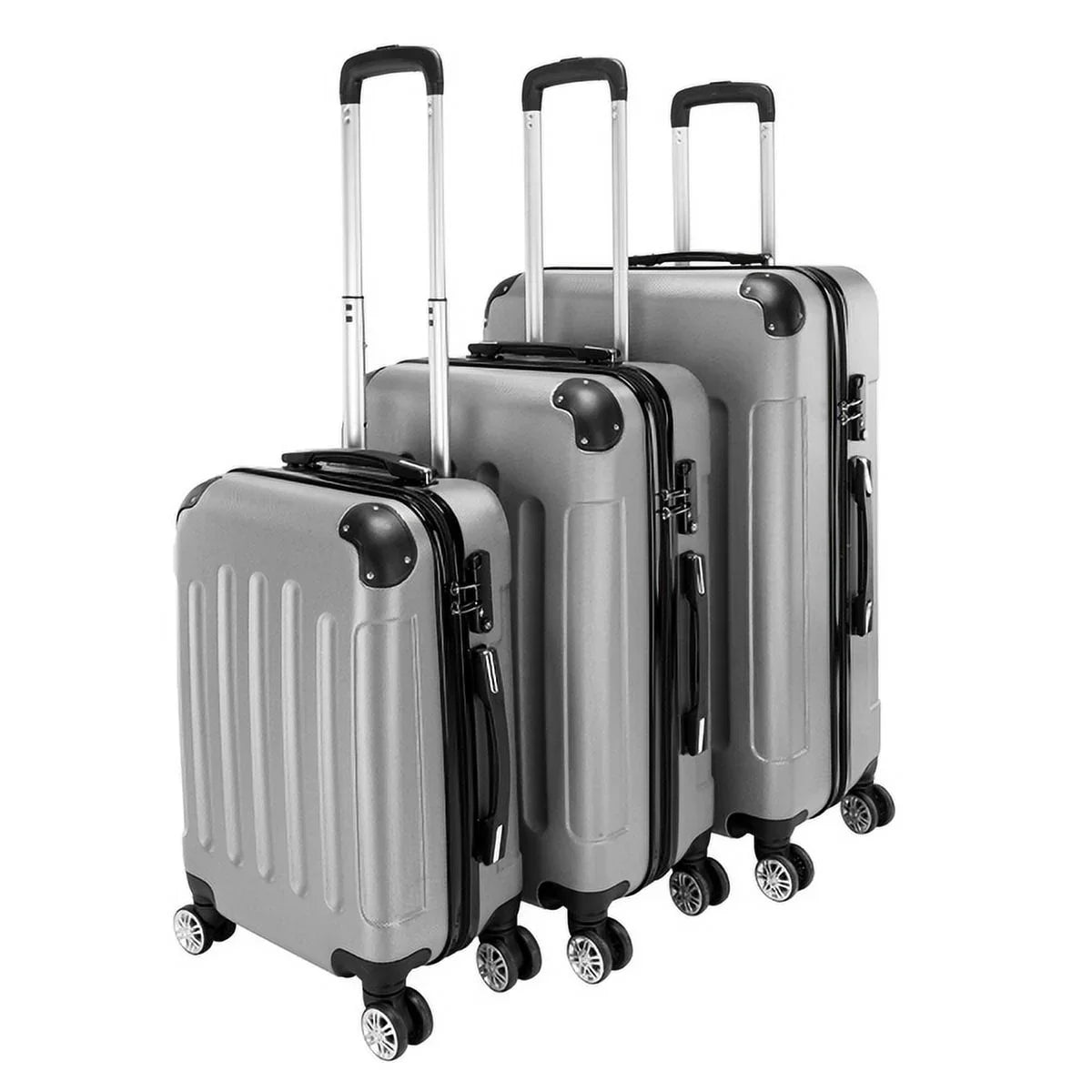 Fithood 3-in-1 Portable ABS Trolley Case 20" / 24" / 28" Gray