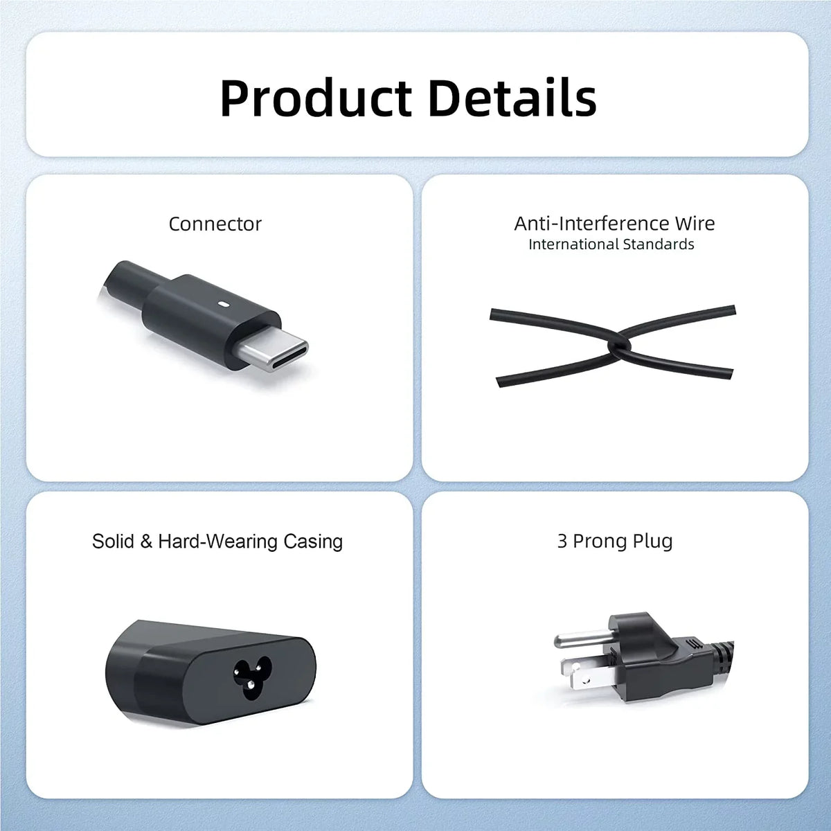 90W USBC Type C AC Adapter for Dell XPS 13 9370, 15 9560, Precision 5550, 5750, 3540 LA90PM170