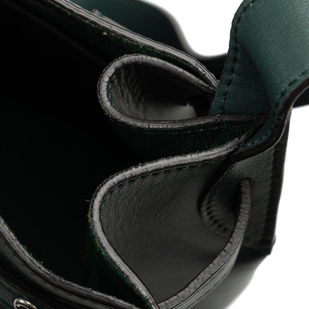 Pre-Owned Authenticated Celine Big Bag Bucket Calf Leather Green Bucket Bag DrawstringBag Unisex (Good)