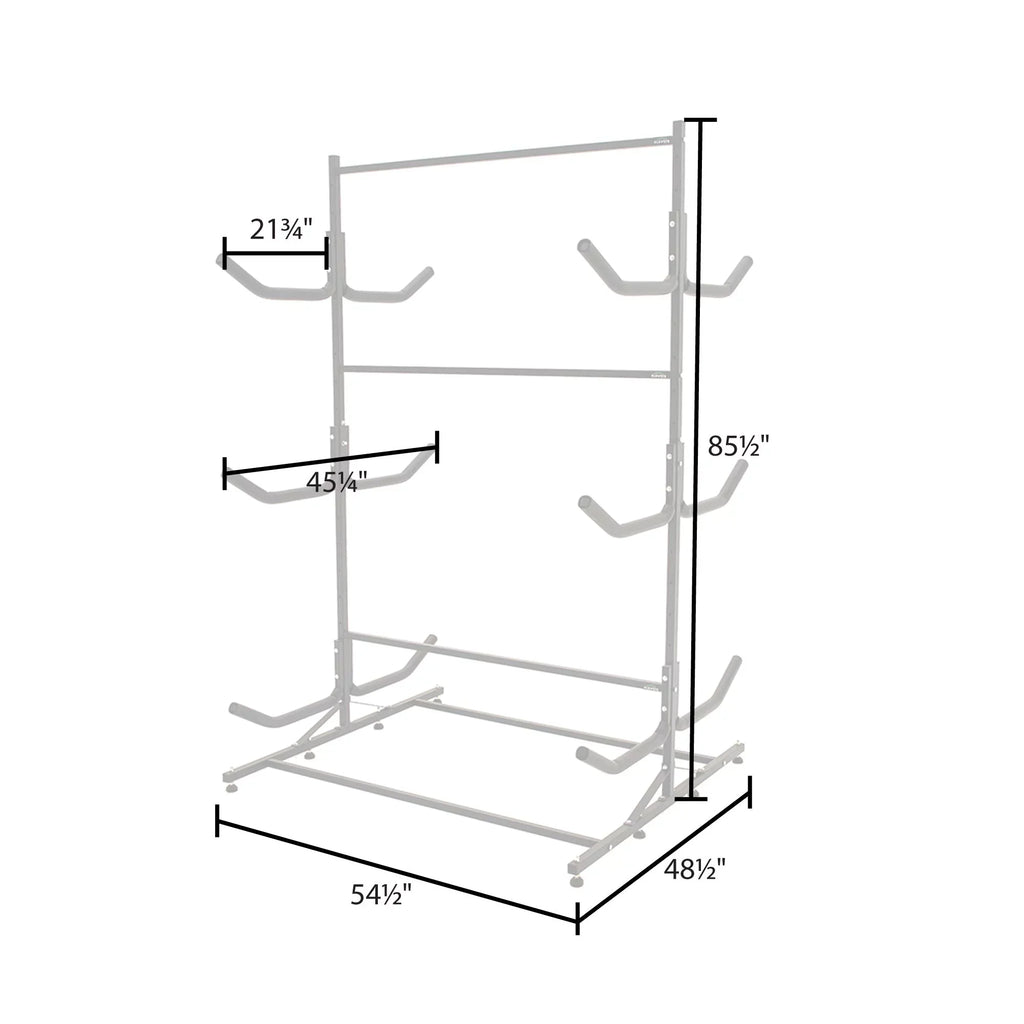 Elevate Outdoor Double-Sided 6 Kayak & SUP Storage Rack