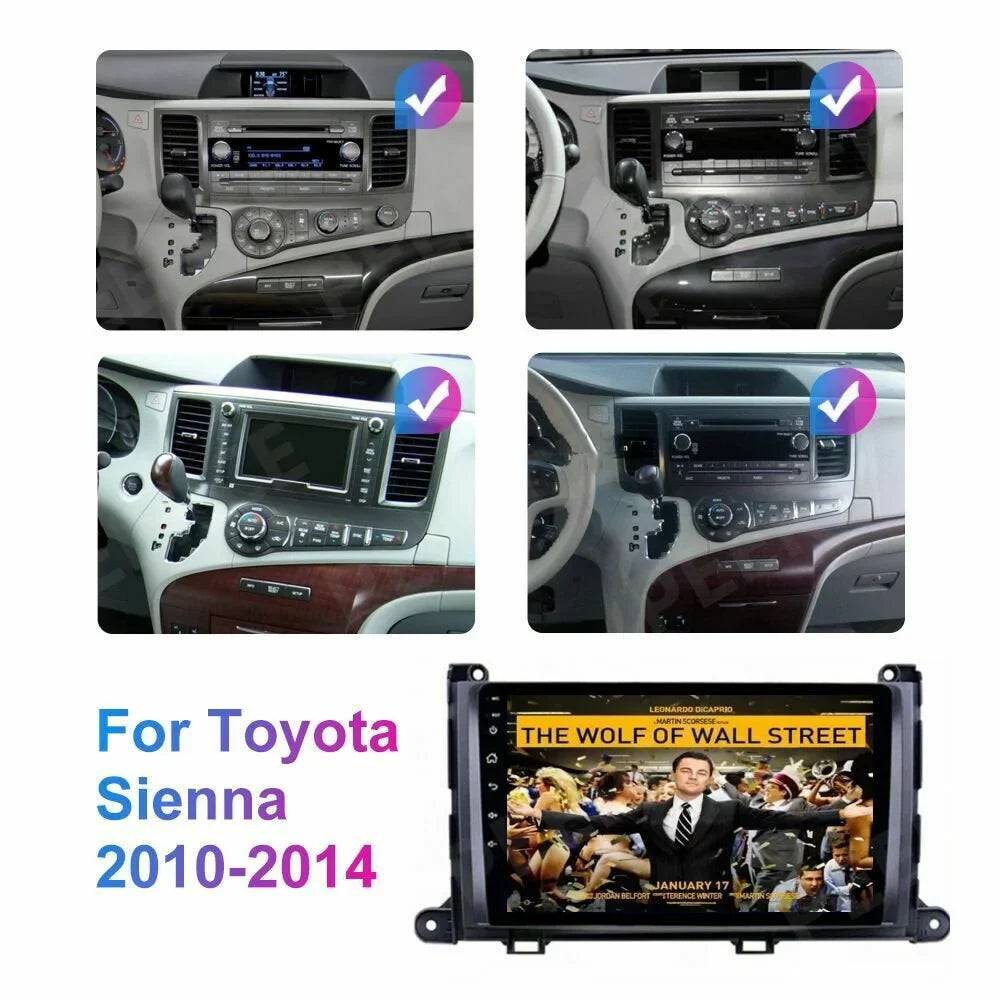 JMANCE Android 10 Car Stereo for Toyota Sienna 2011-2014 Support Wireless Apple CarPlay Andriod Auto with Backup Camera