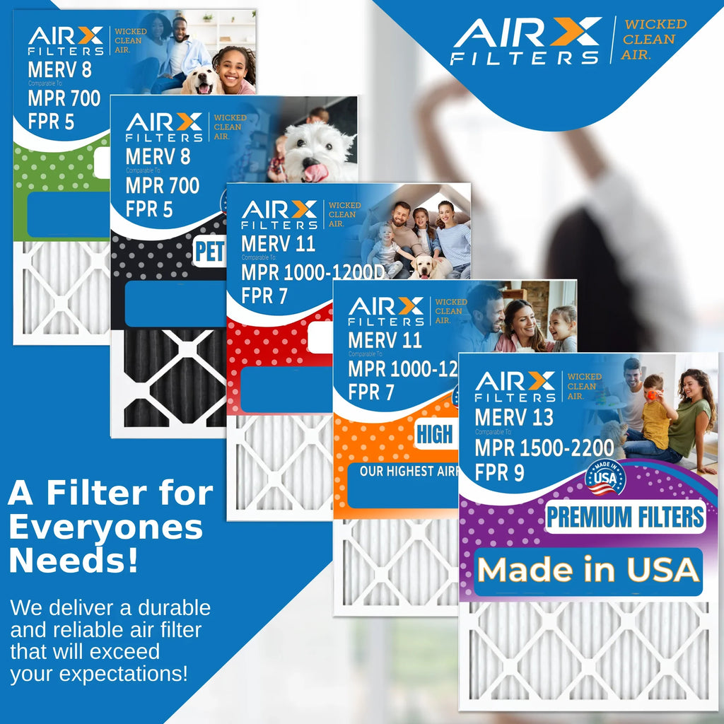 16x25x5 Air Filter MERV 8 Comparable to MPR 700 & FPR 5 Compatible with ReservePro 4511 Premium USA Made 16x25x5 Furnace Filter 2 Pack by AIRX FILTERS WICKED CLEAN AIR.