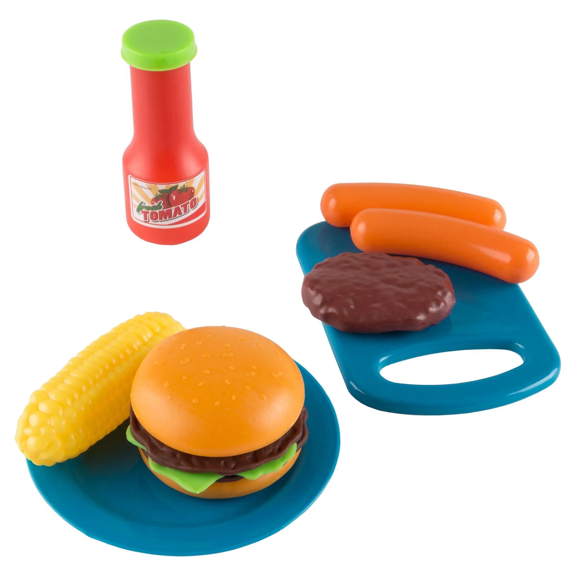 Hey! Play! BBQ Grill Toy Set - Pretend Play Kids Dinner Play Set