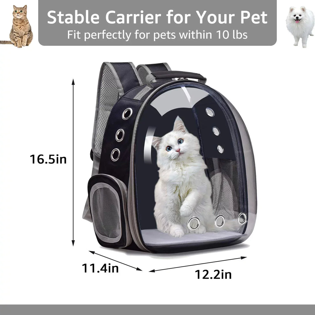 Bubble Pet Carrier Backpack,Airline-Approved for Cats and Puppies,Designed for Travel, Hiking, and Outdoor Adventures