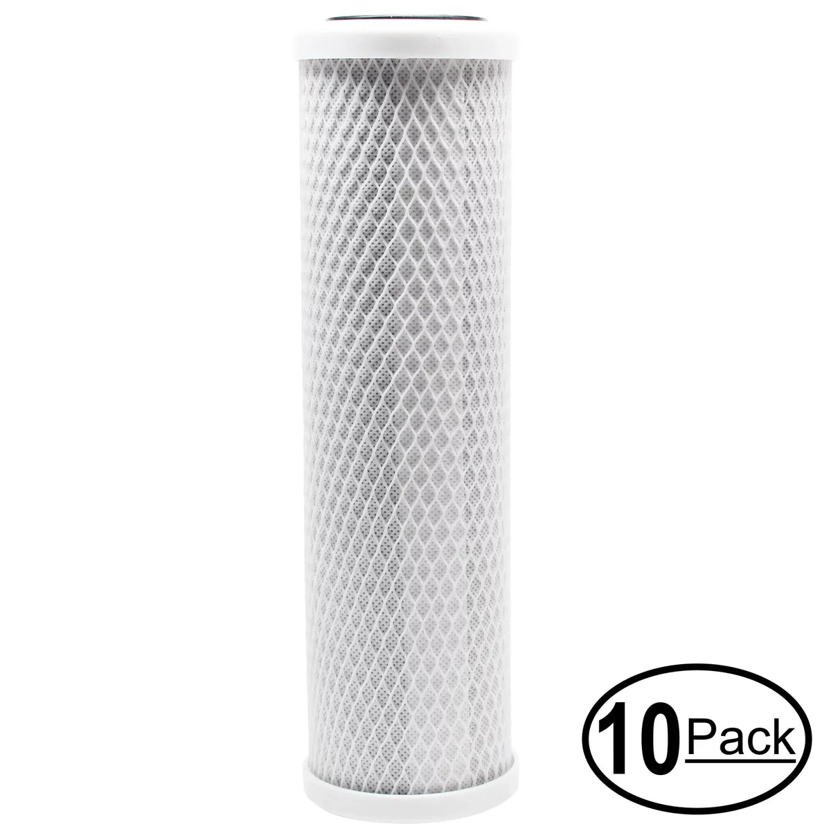 10-Pack Replacement for AMI AAA-365 Activated Carbon Block Filter - Universal 10 inch Filter for AMI AAA Series 5 Stage Home Reverse Osmosis System - Denali Pure Brand
