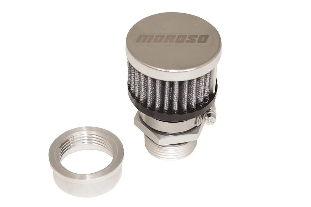 MOROSO 68852 Valve Cover Breather Kit U-Weld - Aluminum