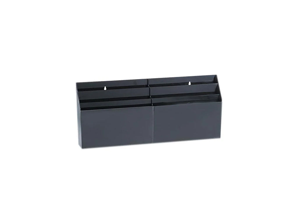 Rubbermaid 96060ROS Optimizers Six-Pocket Organizer, 24 5/8 x 2 3/4 x 11 1/2, Black