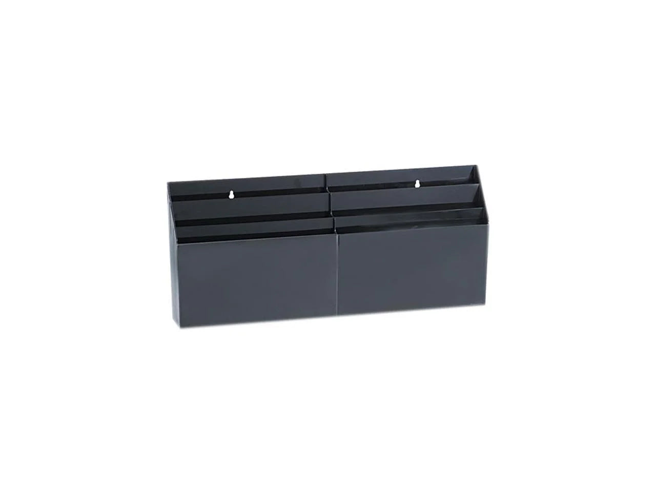 Rubbermaid 96060ROS Optimizers Six-Pocket Organizer, 24 5/8 x 2 3/4 x 11 1/2, Black
