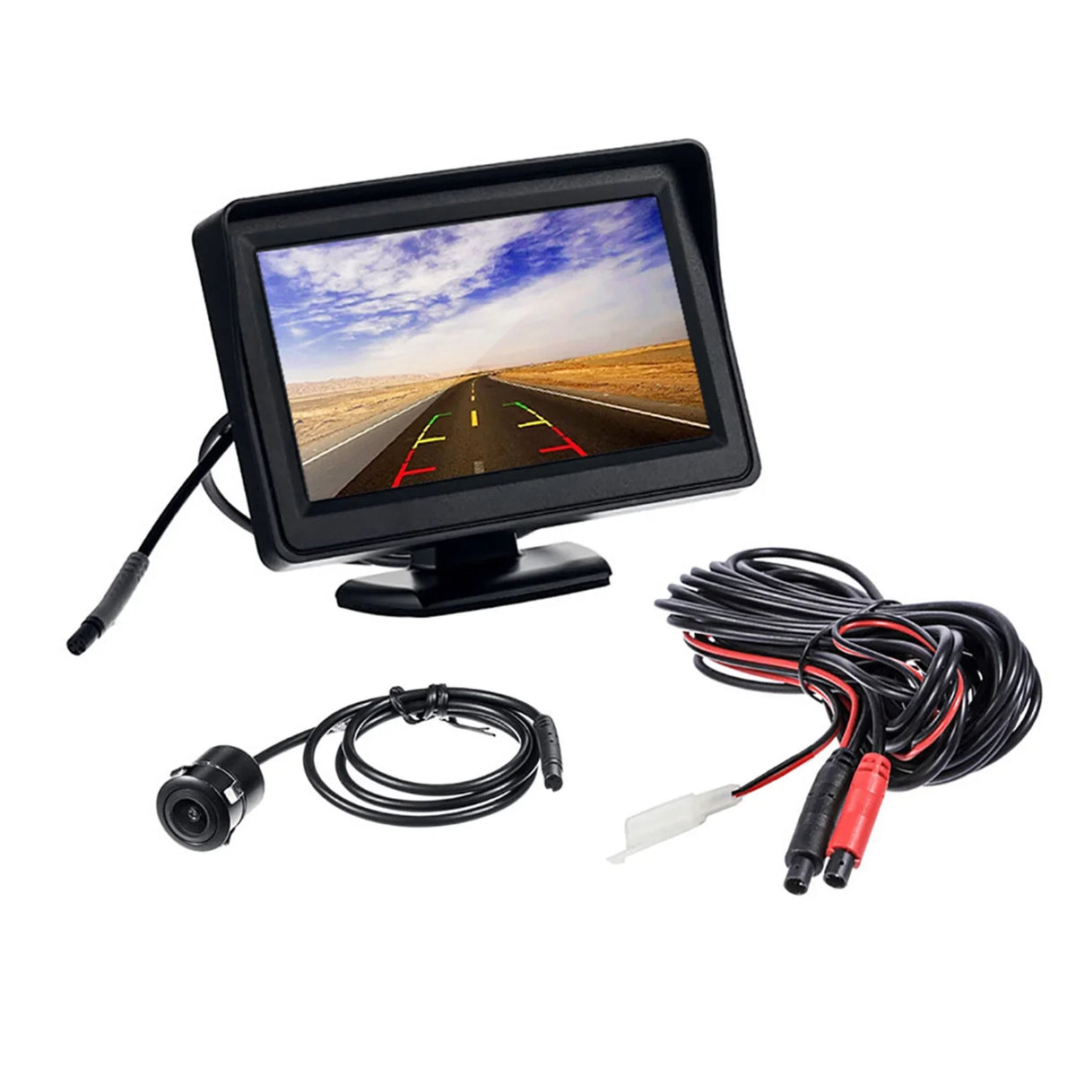 5'' TFT-LCD Backup Camera Car Rear View Backup Reverse System + HD Parking Camera for Truck Pickup Car Rear View Security Monitor & Waterproof