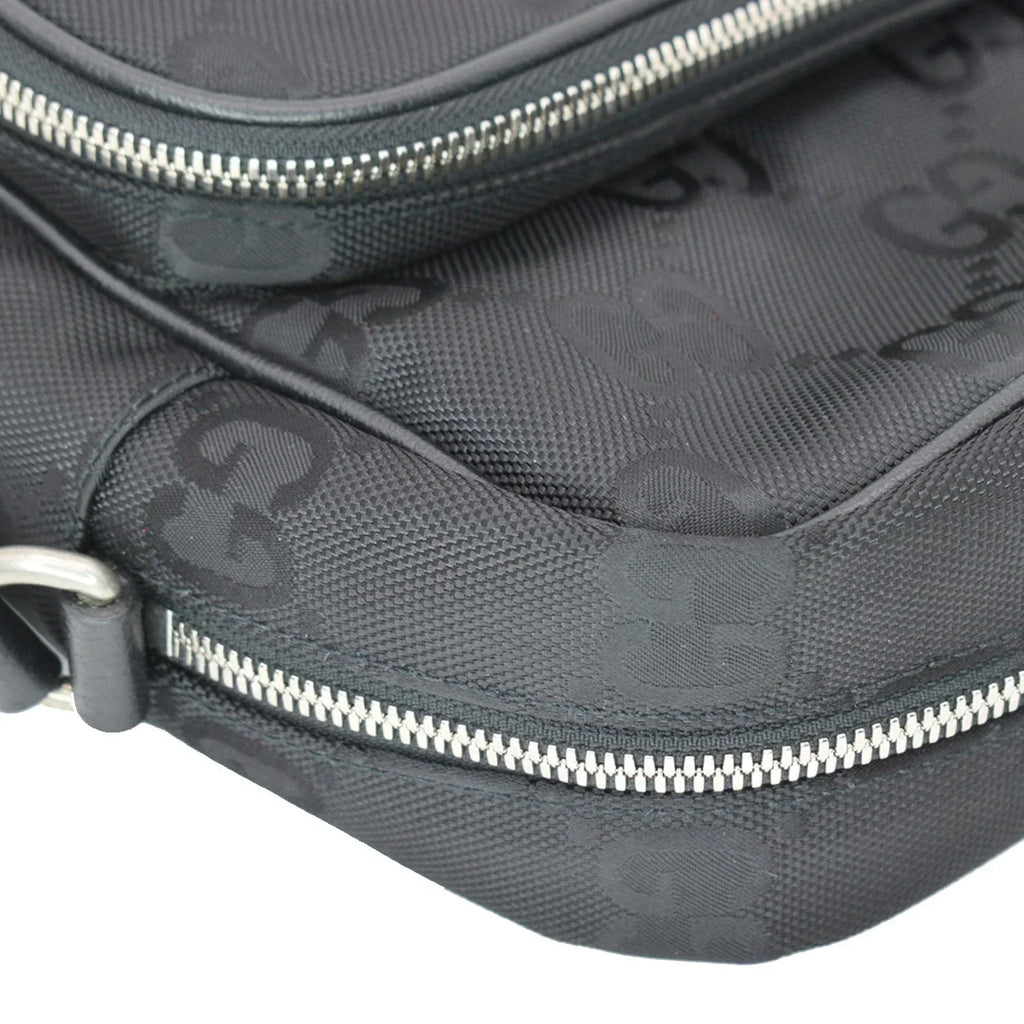 Pre-owned GUCCI Off The Grid GG Monogram Nylon Shoulder Bag Black 625858