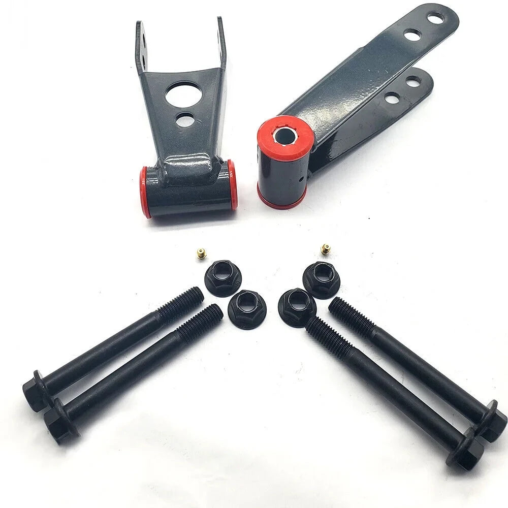 Hex Autoparts 1"-2 Rear Lift Shackles Adjustable For 84-01 Jeep Cherokee XJ Level Kit 2WD/4WD