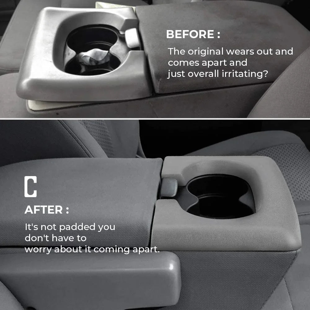 JOYTUTUS Center Console Cup Holder Replacement Pad Fits F150, Bench Seat Center Console Parts Replacement (Gray)