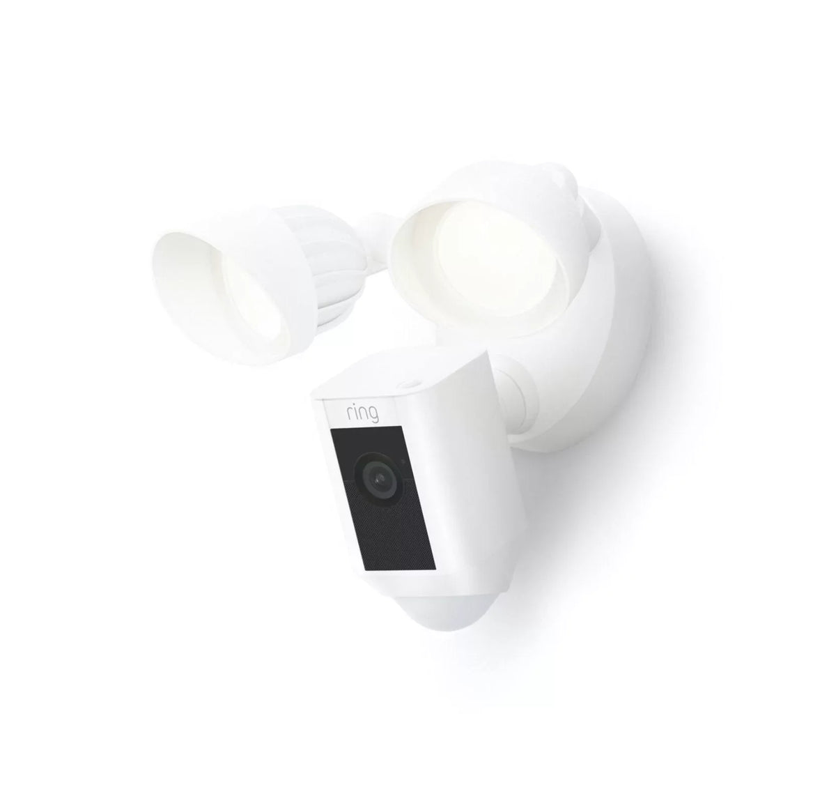 Repaired Ring_Floodlight Cam Wired Plus with Motion Activated HD, White, 2021 Release, Outdoor, WiFi, IP/Network (Refurbished)
