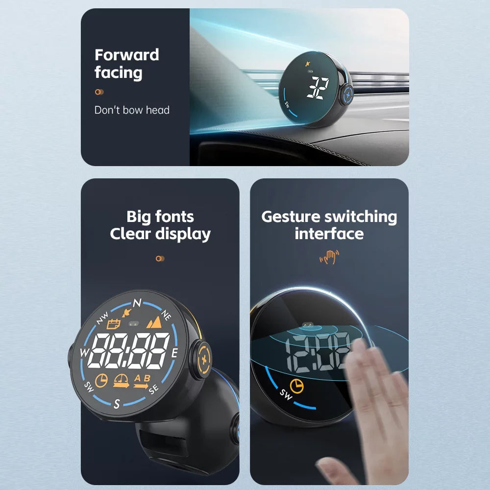 Digital Car GPS Speedometer H600G - Accurate Speed and Altitude Meter with Head-Up Panel - Enhance Your Driving Experience with Global Positioning System