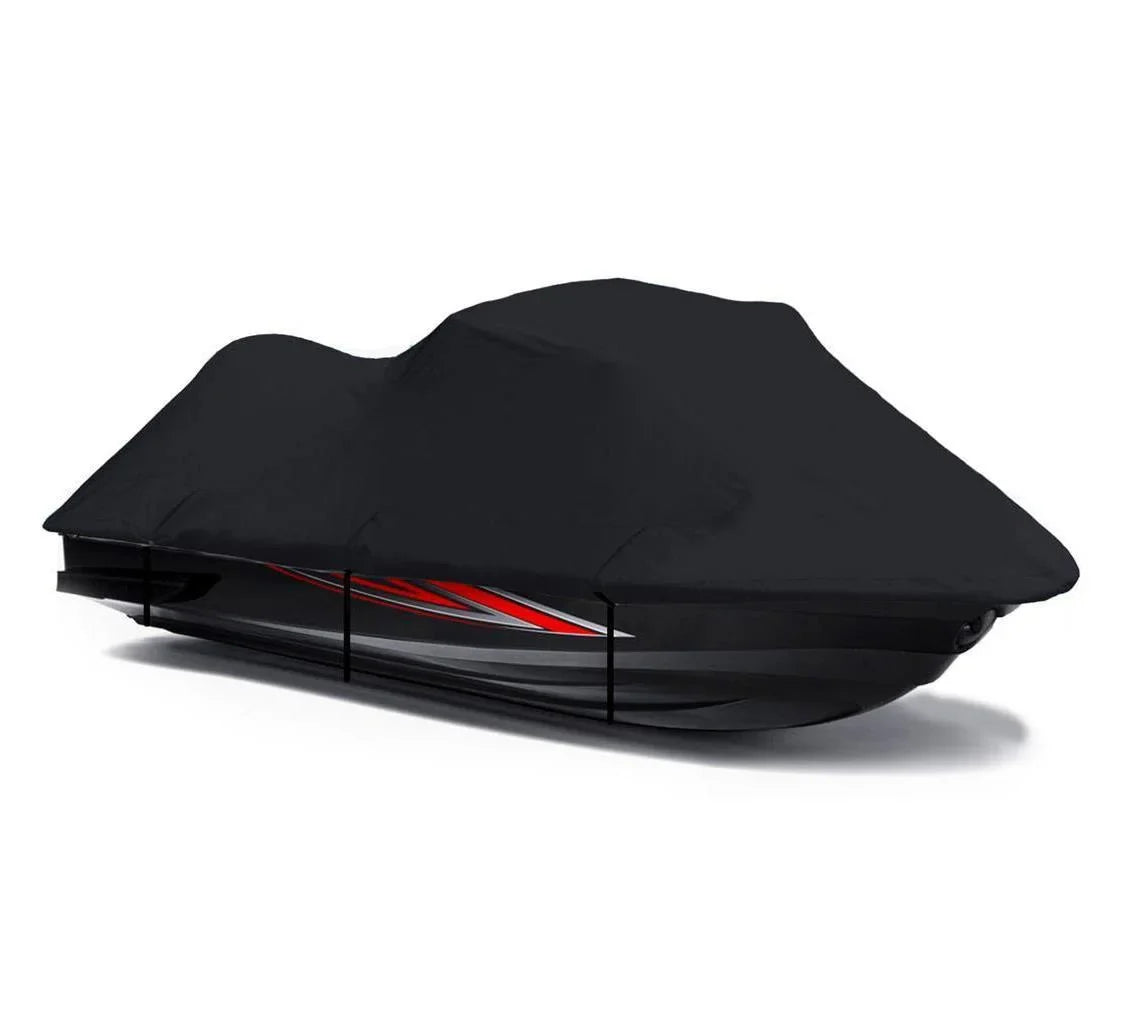 BLACK TOP OF THE LINE JET SKI Cover Compatible for YAMAHA Wave Runner GP 1300R 2003 2004 2005 2006 2007 2008 Jet Ski PWC Cover 2 Seater