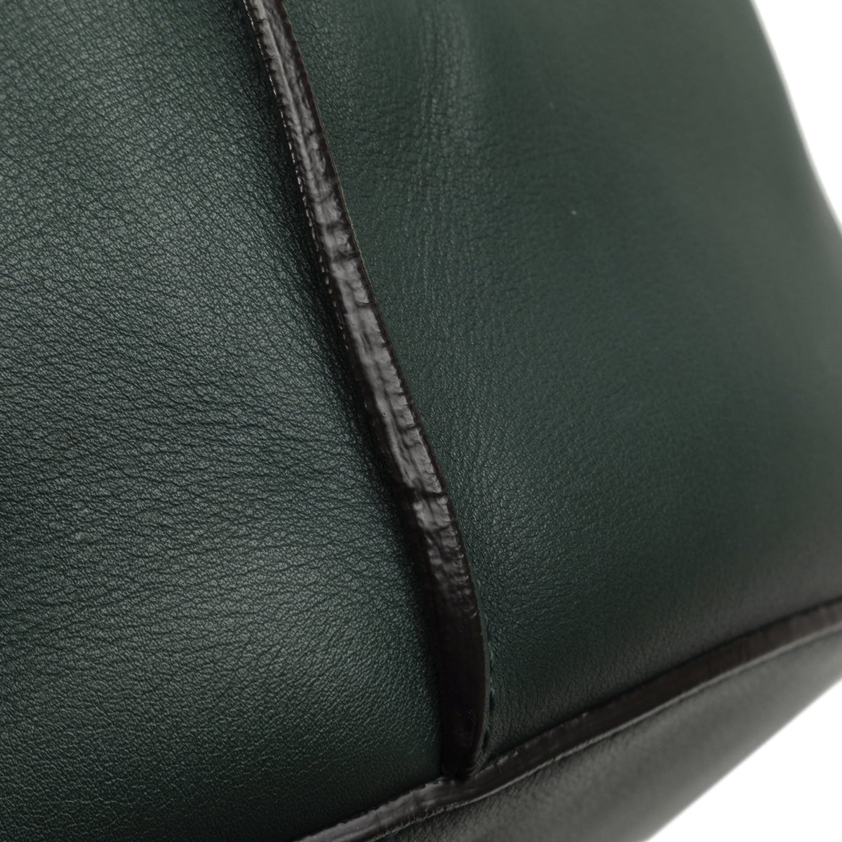 Pre-Owned Authenticated Celine Big Bag Bucket Calf Leather Green Bucket Bag DrawstringBag Unisex (Good)