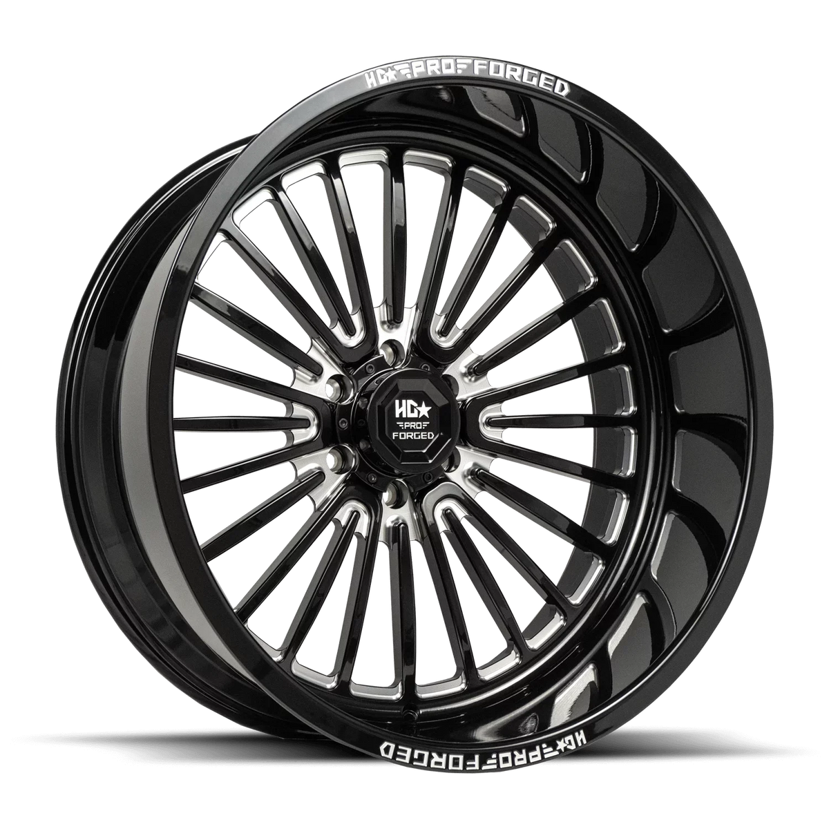 LUXXX HD FORGED LHD PRO 6 WARHOG 26X14 6X139.7 -76ET 125CB GLOSS BLACK MILLED WHEEL