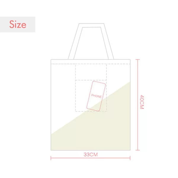 Culture Yellow Ha Pattern Expression Sack Canvas Tote Shoulder Bag