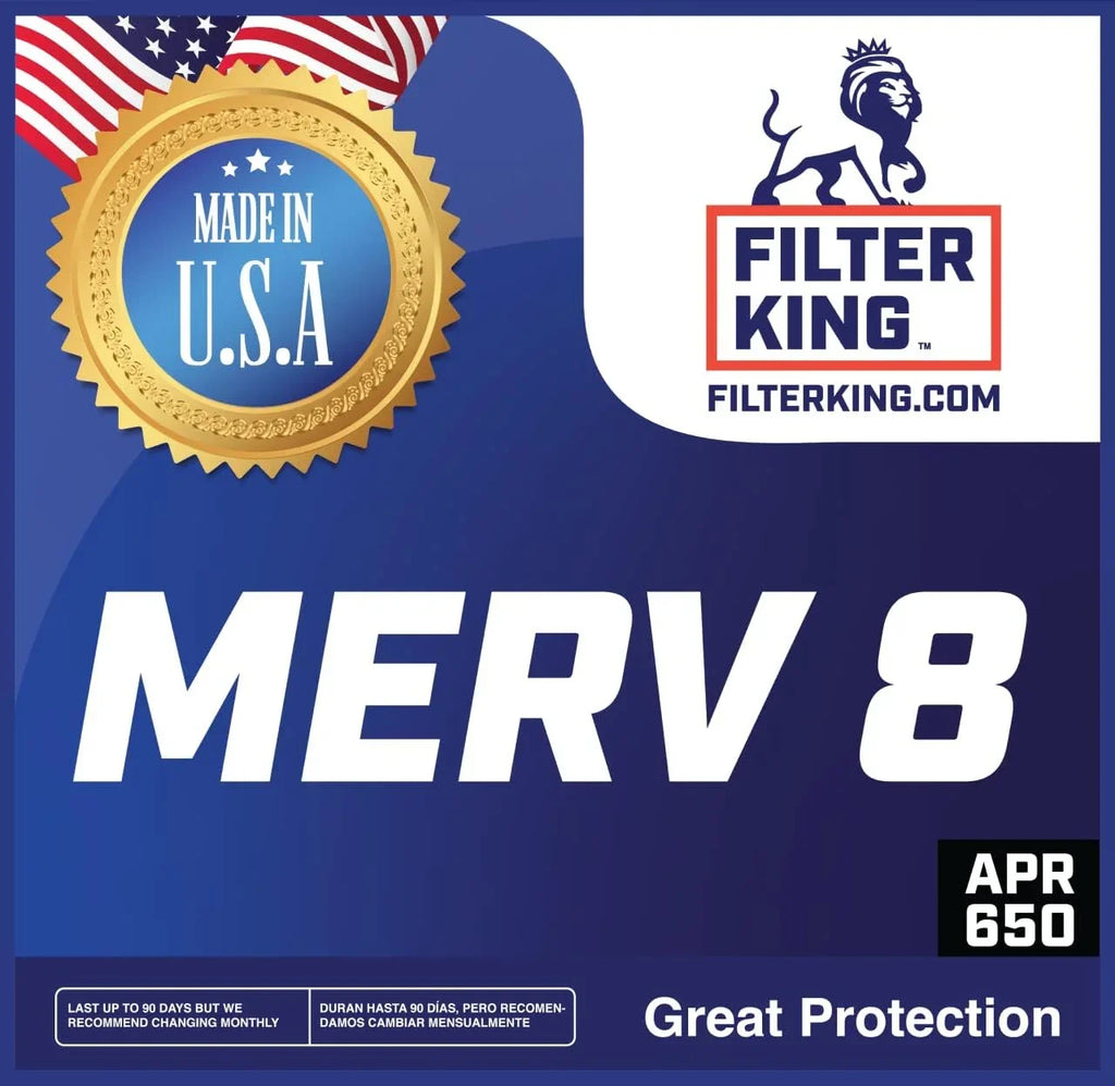 Filter King 28x63x1 Air Filter | 4-PACK | MERV 8 HVAC Pleated A/C Furnace Filters | MADE IN USA | Actual Size: 28 x 63 x .75"
