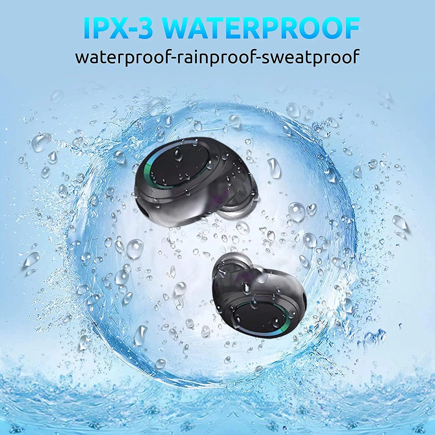 Wireless V5.1 PRO Earbuds Compatible with Samsung Galaxy S22+/ 5G/Plus/Ultra IPX3 BlueTooth Touch Waterproof / Sweatproof / Noise Reduction with Mic (Black)