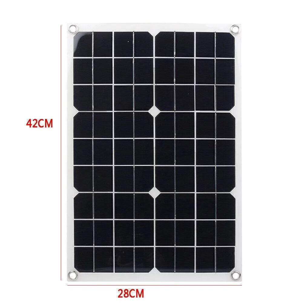 ligaofeng Multifunctional Ultra-thin 20W Monocrystalline Solar Panel Battery Charger with USB Output Ports Waterproof Portable
