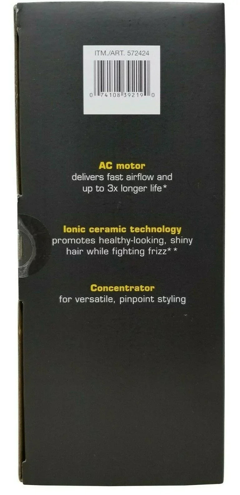 Conair Infiniti Pro 1875 Watt Styling Tool Salon Performance AC Motor Hair Dryer