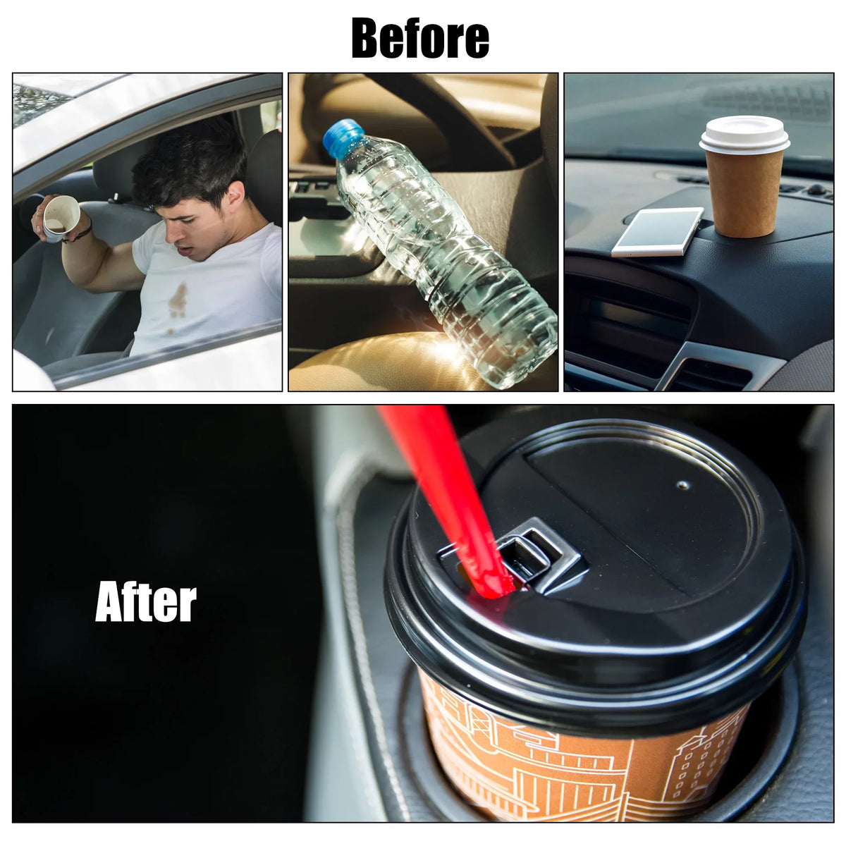 Unique Bargains Car Front Seats Cup Holder Storage Bracket Black Replace A21968004149051 for Mercedes Benz W219 06-11