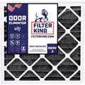 Filter King 15x20x1 Air Filter | 4-PACK | Carbon MERV 8 HVAC Pleated A/C Furnace Filters | MADE IN USA | Actual Size: 14.5 x 19.5 x .75"
