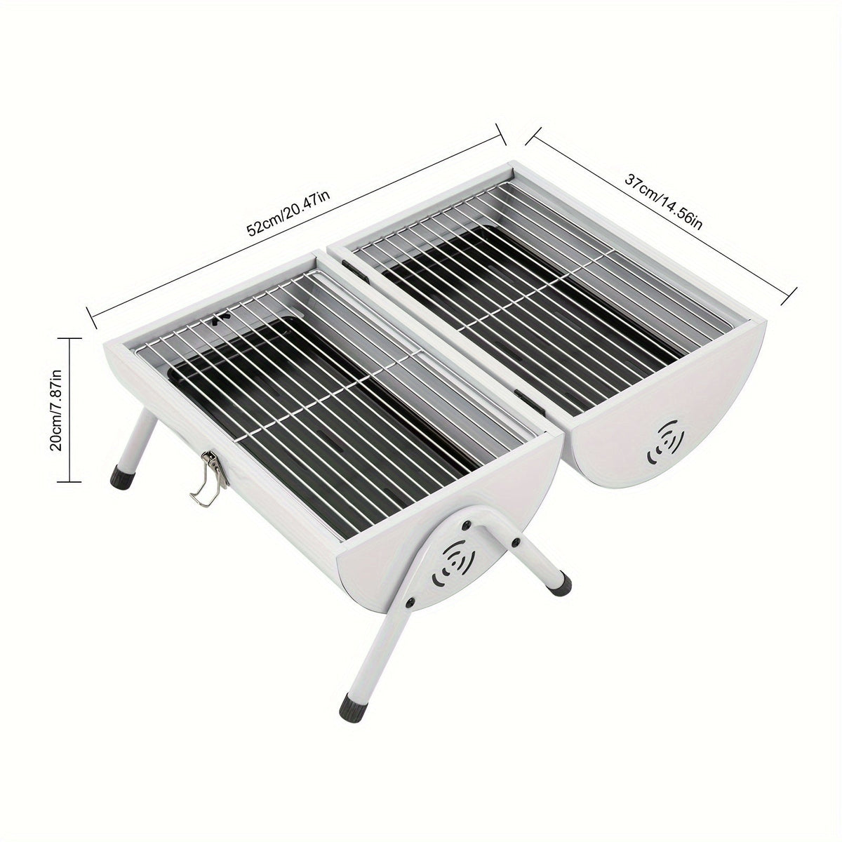 DFSDFGF32 White Multi-functional BBQ Grill with Thermometer