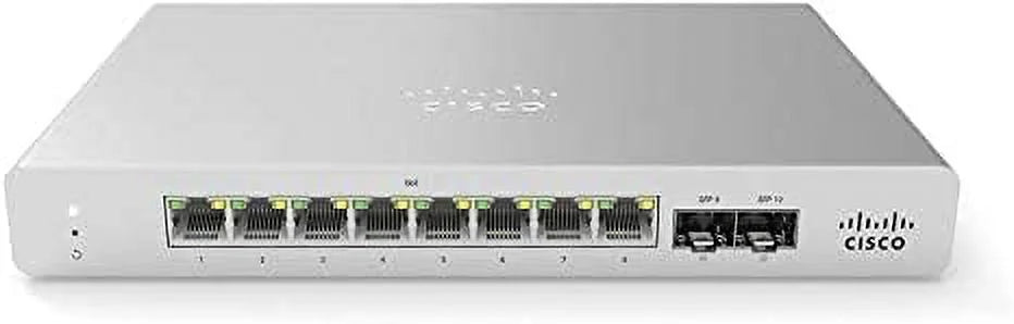 Refurbished Cisco Meraki MS120-8LP 1G L2 Cloud Managed 8X GigE 67W PoE Switch Plus MS120-8LP Enterprise Security – (Refurbished)