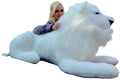 American Made Giant Stuffed WHITE Lion 48 Inches Soft Made in the USA America