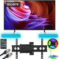 Sony KD50X85K 50" X85K 4K HDR LED TV with Smart Google TV Bundle with Monster Cables Home Theater Setup Package - Full Motion Mount, Monster HDMI Cables, & Sound Reactive RGB Light Strip