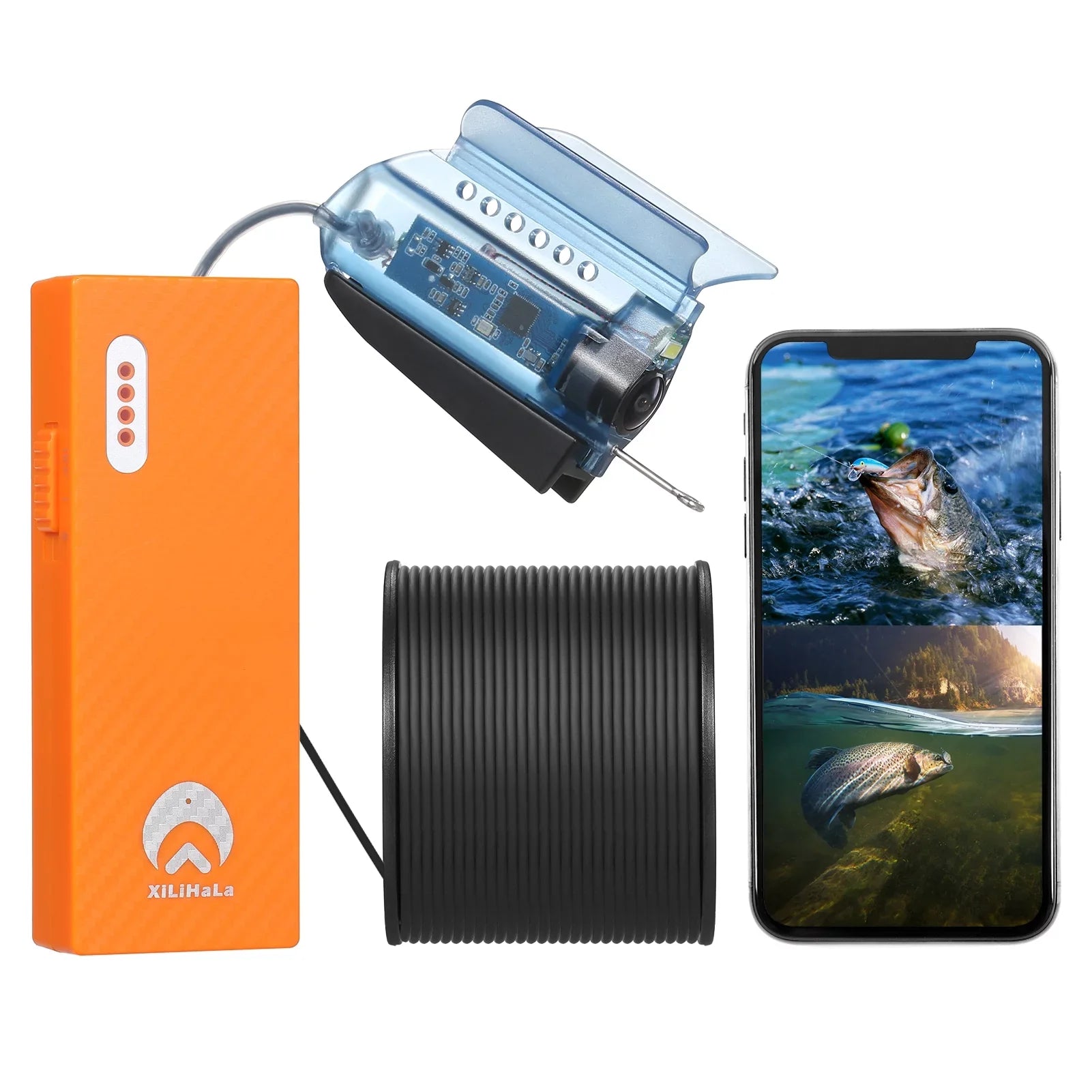 Gofishup 1080P Underwater Fishing Camera Fish Finder with APP Control, Live Video for Ice Lake Sea Boat Kayak Fishing