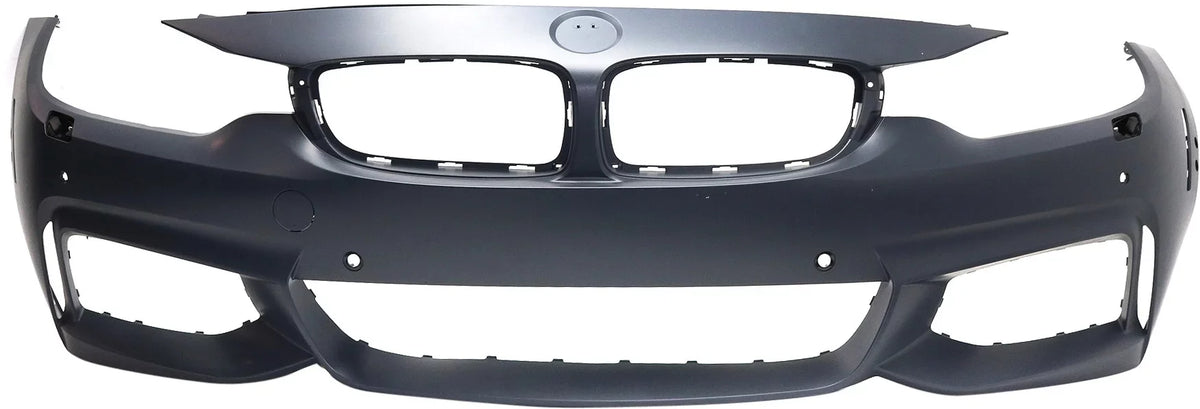Front BUMPER COVER Compatible For BMW 4-SERIES 2014-2018 Primed with M Sport Line with HLW PDC Sensor Holes/IPAS/Cam Conv/Coupe/HB - CAPA