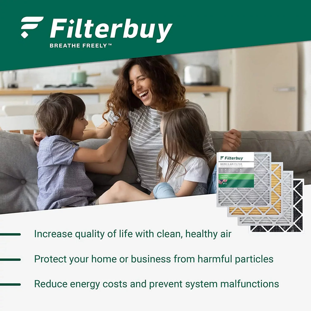 Filterbuy 24x30x1 MERV 11 Pleated HVAC AC Furnace Air Filters (12-Pack)