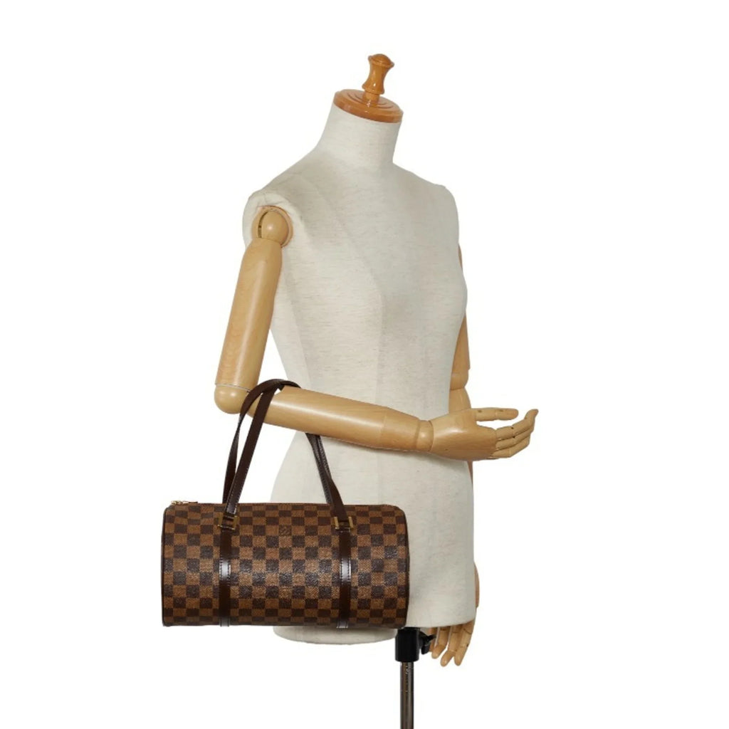 Pre-Owned Louis Vuitton Damier Ebene Papillon Handbag N51303 Brown PVC Leather Women's LOUIS VUITTON (Good)