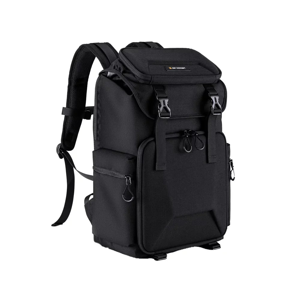 K&F CONCEPT Hard Shell Camera Backpack Waterproof SLR/DSLR Camera Bag 22L Large Capacity Photography Bag with 15.6 Inch Notebook Compartment Rain Cover for Women Men Photographers